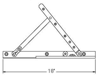 Picture of ADJUSTABLE HINGE AND 18" TRACK SA109