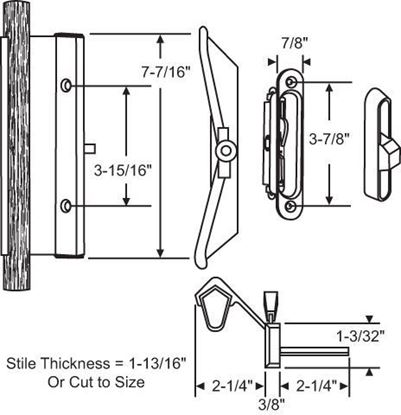 Picture of Semco Sliding Door Standard Handle Set SS106