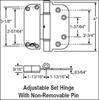 Picture of Semco Swing Door Adjustable (Vertical) Hinge SH108