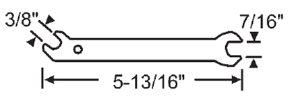 Picture of Wrench for Adjustable Hinges on Casement Windows SC119