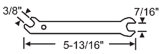 Picture of Wrench for Adjustable Hinges on Casement Windows SC119